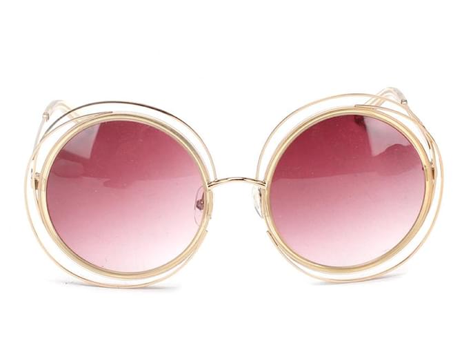 Chloé Round Tinted Sunglasses Red  ref.1317369
