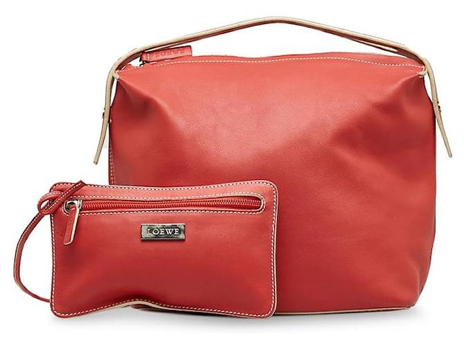 Loewe Leather Handbag Red Pony-style calfskin  ref.1317400