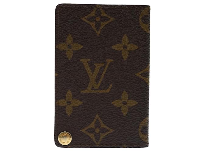 Louis Vuitton Porte carte simples Marrom Lona  ref.1317444