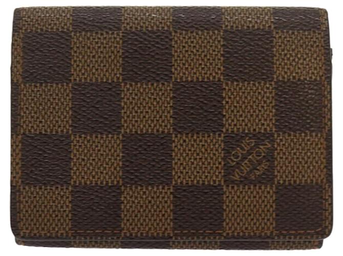Louis Vuitton card case Brown Cloth  ref.1317477
