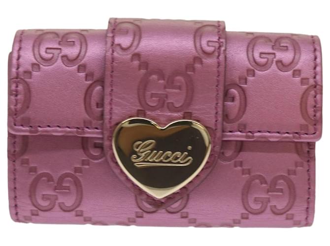 Gucci GG pattern Pink Leather  ref.1317478