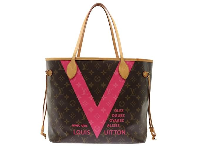 Louis Vuitton Neverfull MM Castaño Lienzo  ref.1317491