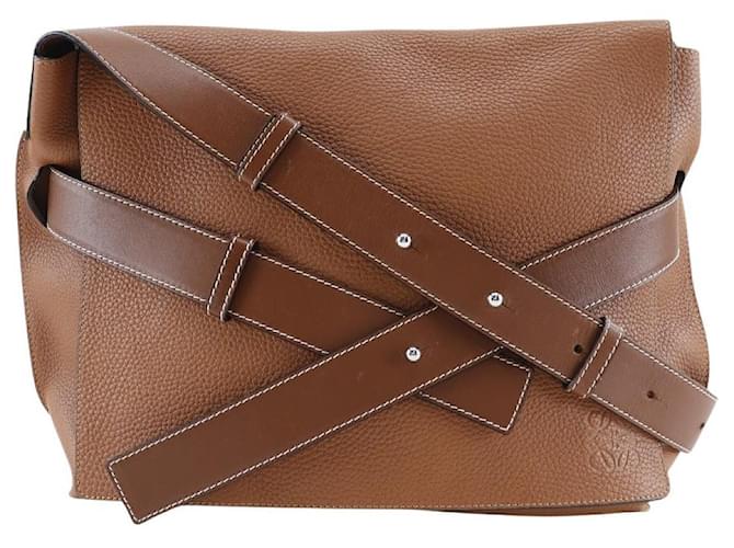 Loewe Messenger Brown Leather  ref.1317495