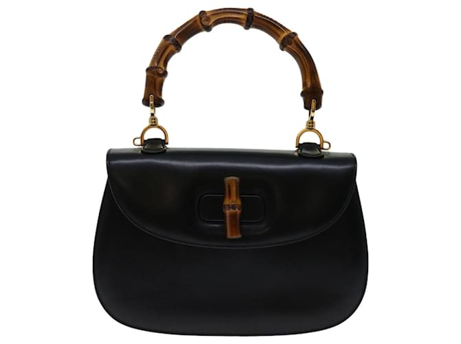Gucci Bamboo Black Leather  ref.1317505
