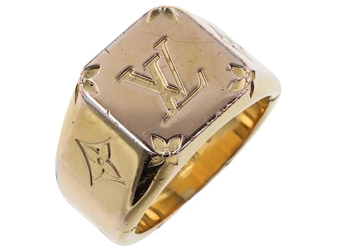 Louis Vuitton Anello con sigillo con monogramma D'oro  ref.1317553