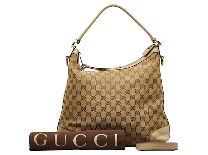 Gucci GG Canvas Miss GG Shoulder Bag Brown Cloth  ref.1317588