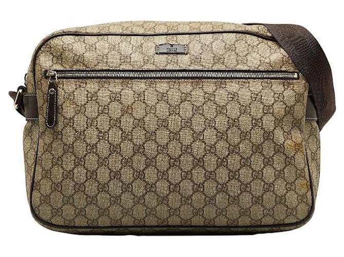 Gucci GG Supreme Crossbody Bag Brown  ref.1317589