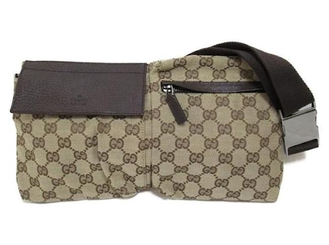 Gucci GG Canvas Belt Bag Brown Cloth  ref.1317592