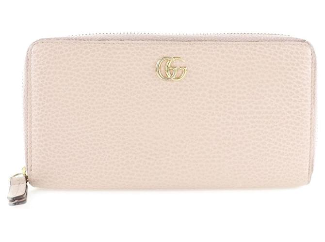 Gucci GG Zip Around Wallet Pink Pony-style calfskin  ref.1317596
