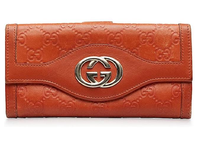 Guccissima Leather Sukey Wallet Brown Pony-style calfskin  ref.1317597