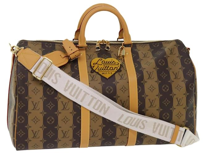Louis Vuitton Keepall Bandouliere 50 Brown Cloth  ref.1317660
