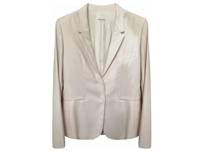 Hermès Runway Jacket White Beige Cream Silk Wool  ref.1317762