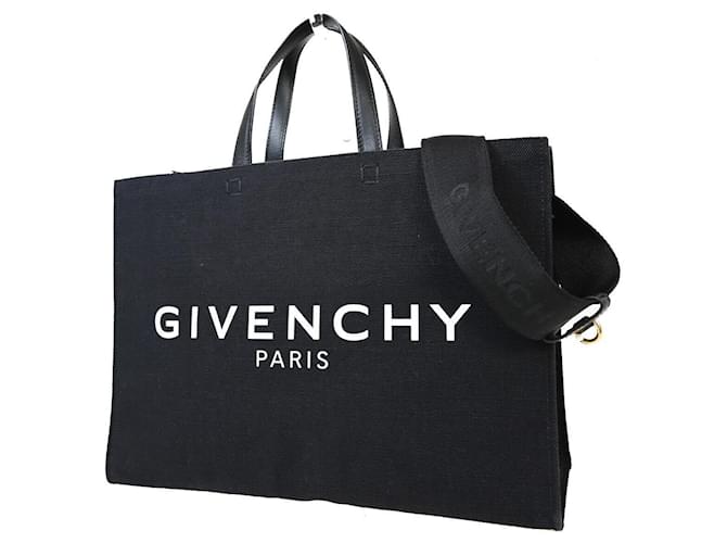 Givenchy G-Tasche Schwarz Leinwand  ref.1317771