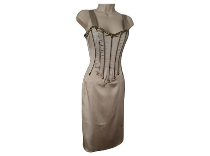 Dolce & Gabbana Dresses Golden Silk  ref.1317800