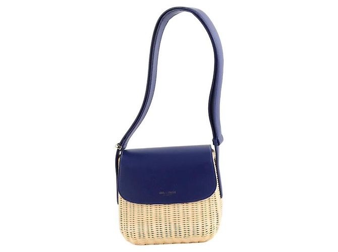 Borsa a tracolla Armani in vimini blu