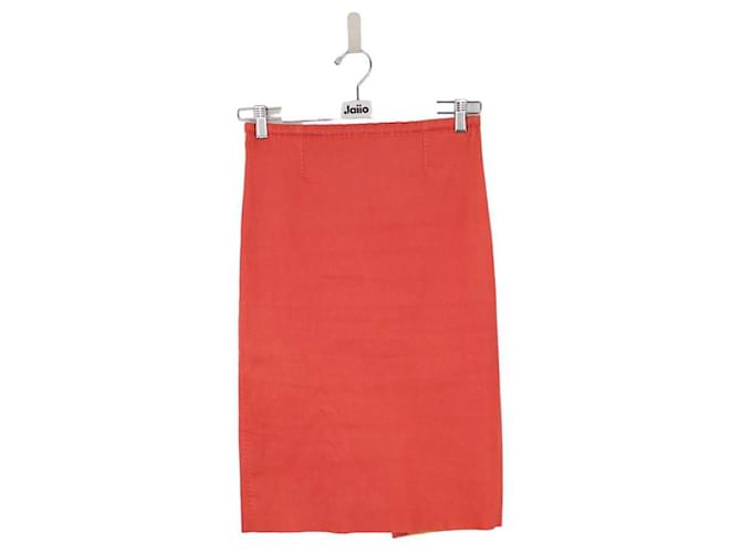 Stouls Leather skirt Orange  ref.1317826
