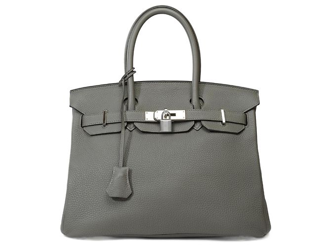 Hermès Bolsa HERMES BIRKIN 30 em couro cinza - 101813