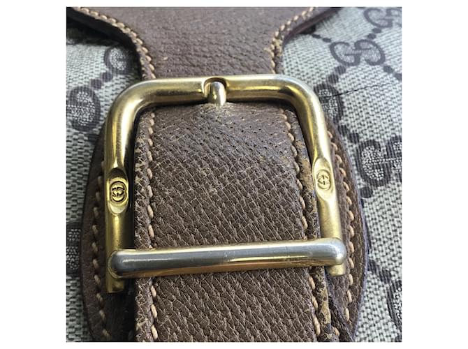 Autre Marque Gucci Beige Multi GG Supreme Travel Suitcase Leather  ref.1317885