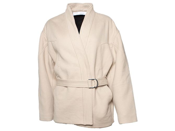 IRO, Timmy wrap coat in beige