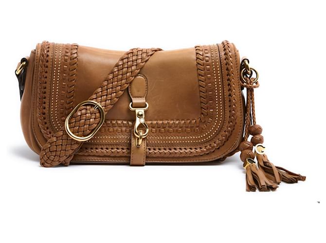 Gucci Marrakech Natural Leather Intrecciato Bag Limited Edition Caramel  ref.1317922