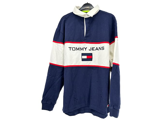 TOMMY HILFIGER  Polo shirts T.International S Cotton Blue  ref.1318055