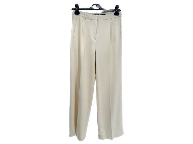 Autre Marque Unterschriebene Hosen / Unterschriebene Hosen T.US 2 Polyester Weiß