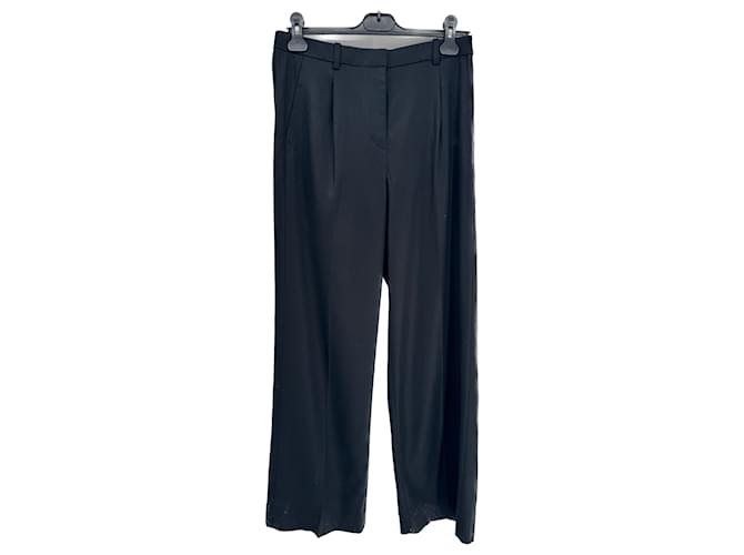 Autre Marque NON SIGNE / UNSIGNED  Trousers T.US 4 Viscose Black  ref.1318081