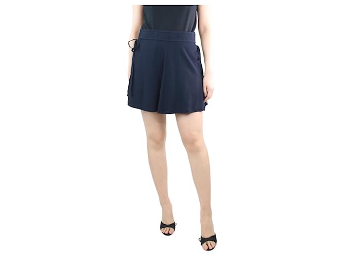 Chloé Mini-jupe bleue à détail noué sur le côté - taille UK 10 Acetate  ref.1318146