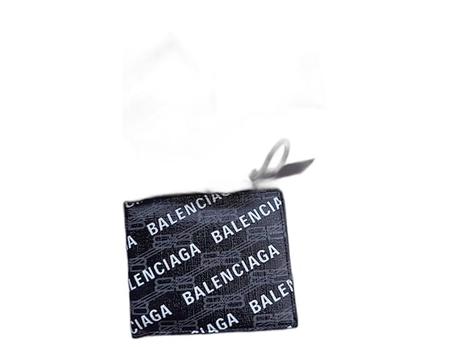 Balenciaga Carteras Negro Blanco Lienzo  ref.1318155