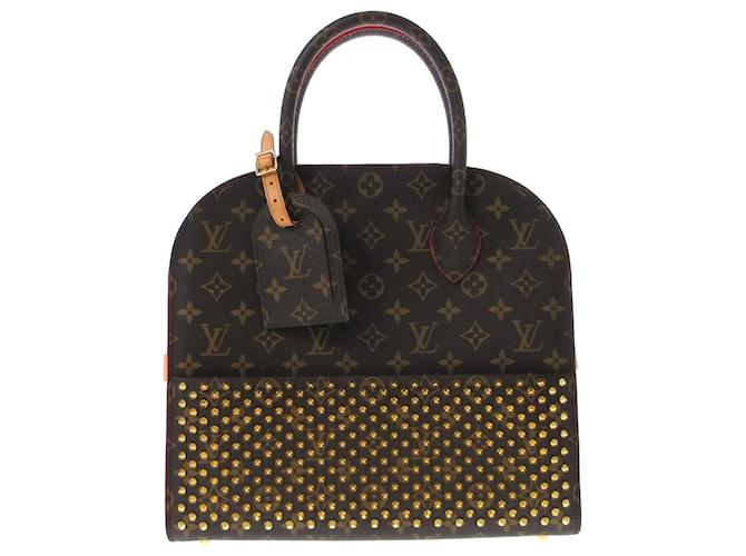Louis Vuitton Brown x Christian Louboutin Iconoclast Tote Cloth Pony hair  ref.1318178