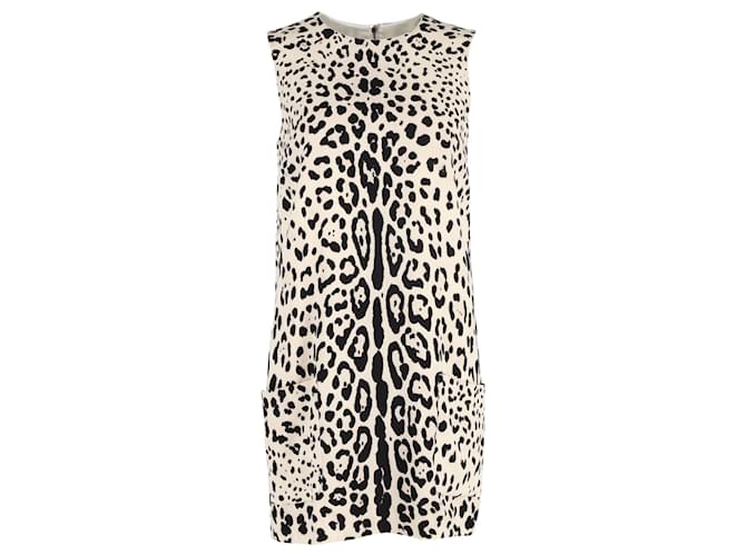 Dolce & Gabbana Sleeveless Sheath Dress in Beige Silk Satin  ref.1318252