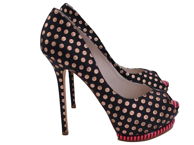 Zapatos de salón con lunares Sophia Webster en cuero negro Becerro  ref.1318272