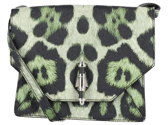 Givenchy 'Obsedia' Crossbody Bag in Green Leather  ref.1318275