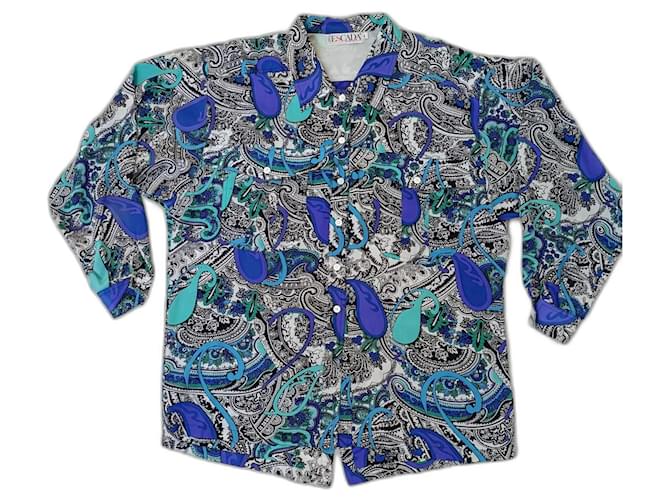 Paisley blouse Escada Eighties Multiple colors Silk  ref.1318311
