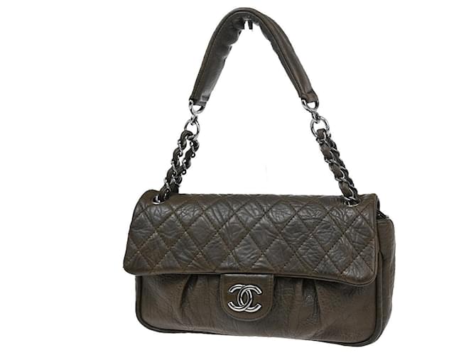 Chanel Matelassé Brown Leather  ref.1318339