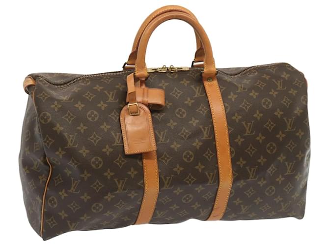 Louis Vuitton Monograma Keepall 50 Boston Bag M41426 Autenticação de LV 68762 Lona  ref.1318380