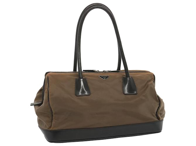 PRADA Shoulder Bag Nylon Brown Auth bs12824  ref.1318426