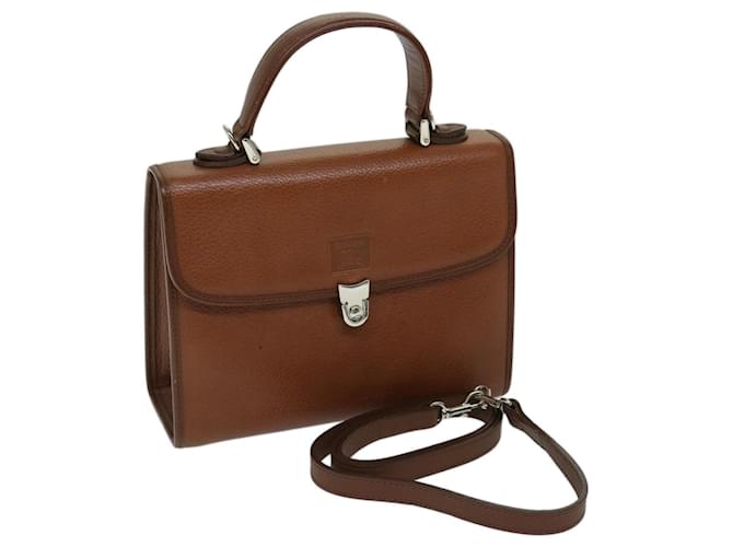Autre Marque Burberrys Hand Bag Leather 2way Brown Auth ep3762  ref.1318428