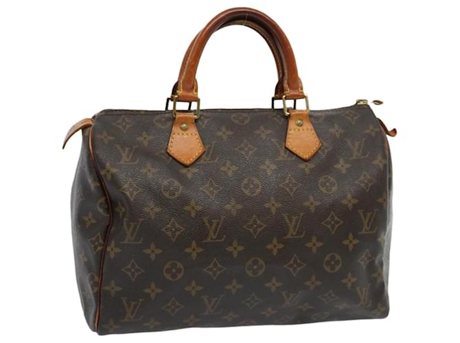 Louis Vuitton Monogram Speedy 30 Hand Bag M41526 LV Auth 69425 Cloth  ref.1318482
