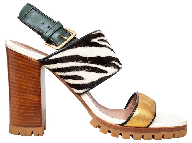Marni Dyed calf leather Block Heel Sandals Multiple colors  ref.1318523