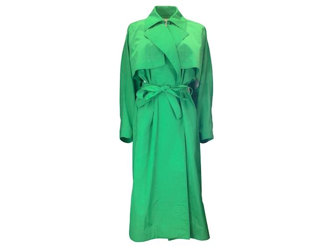 Autre Marque Maison Rabih Kayrouz Green Backless Nylon Trench Coat Synthetic  ref.1318538
