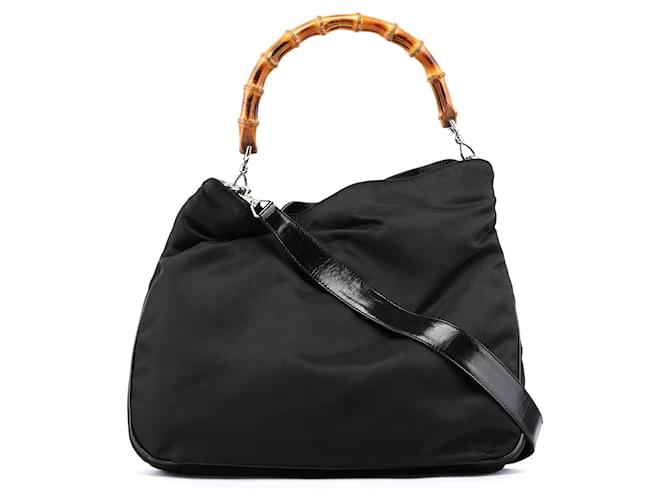 GUCCI Bags Patent leather Black Bamboo  ref.1318560