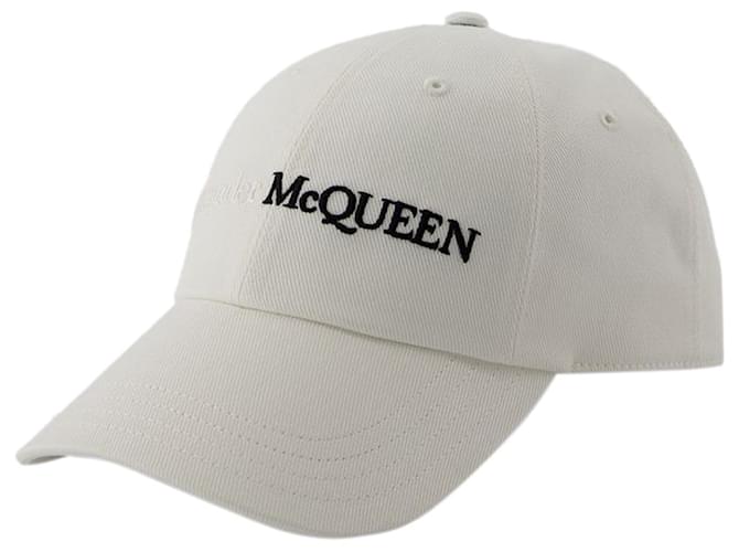 Classic Logo Bic Cap - Alexander McQueen - Cotton - White  ref.1318592