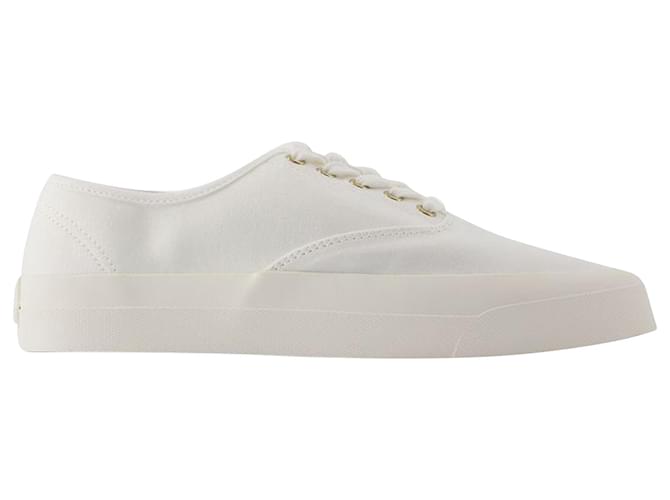 Autre Marque Lace Up Sneakers - Maison Kitsune - Cotton - White  ref.1318610
