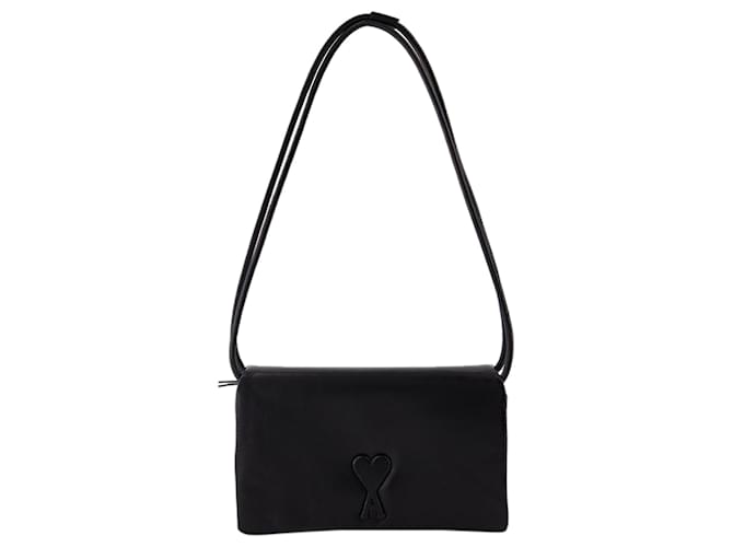 Voulez Vous Shoulder Bag - AMI Paris - Leather - Black  ref.1318622