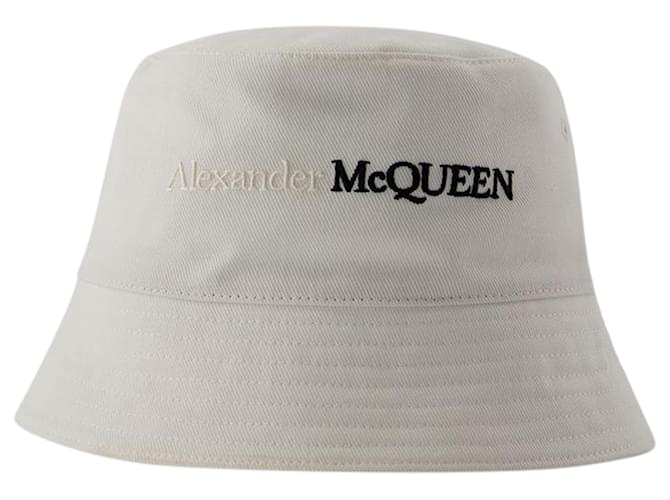 Classic Logo Bic Cap - Alexander McQueen - Cotton - White  ref.1318654