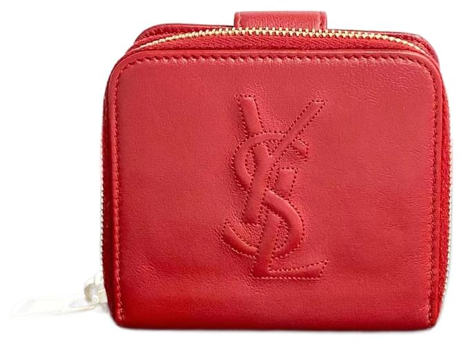 Yves Saint Laurent Lederbrieftasche mit Monogramm und Rundum-Reißverschluss  ref.1318738