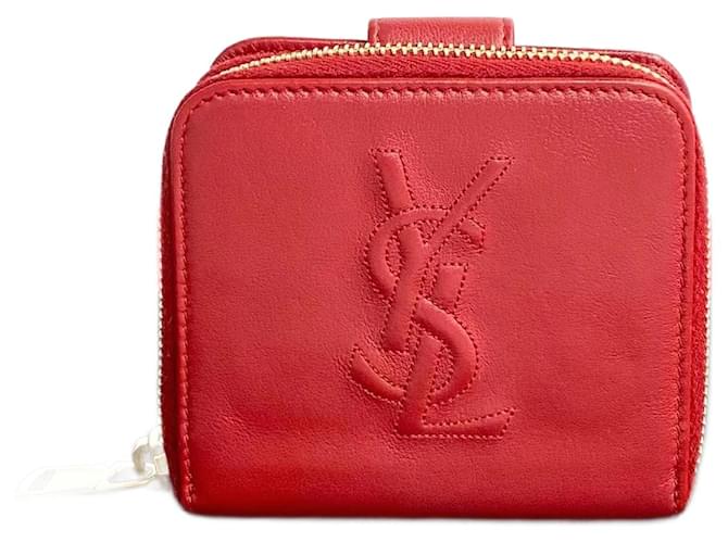 Yves Saint Laurent Portefeuille zippé en cuir monogramme  ref.1318738