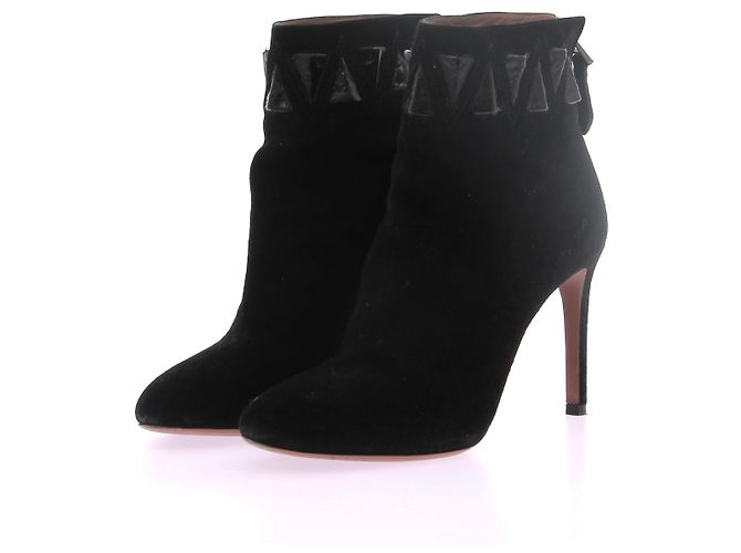 Alaïa ankle boots T.EU 37.5 Suede Black