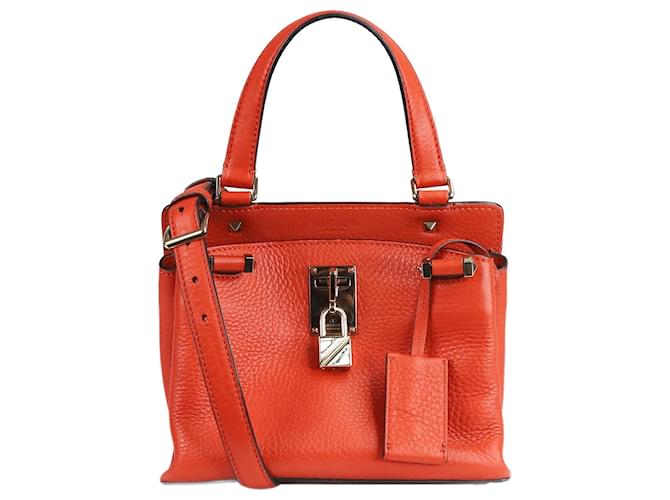 Valentino Orange Joylock shoulder bag Leather  ref.1318799